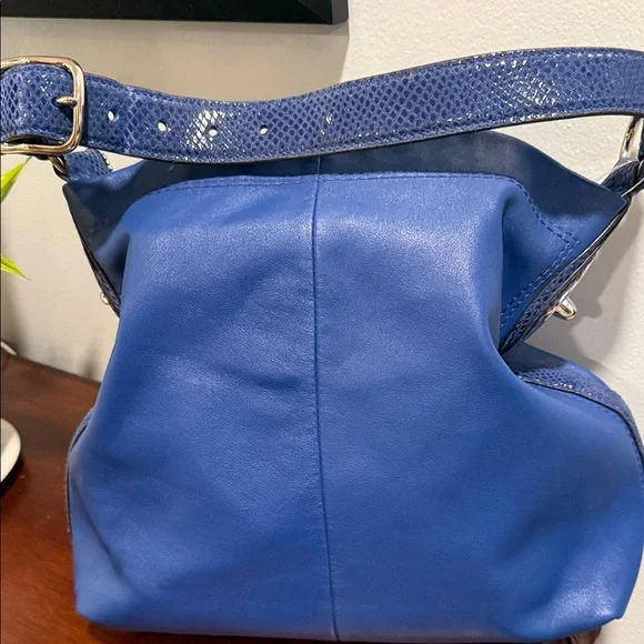 Coach Blue Leather Shoulder Bag F1176-F16535 - Picture 2 of 13